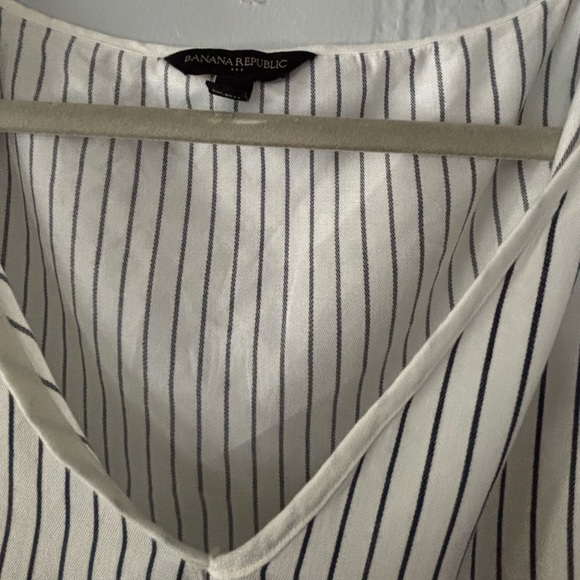 Striped V-Neck Women's Top - Picture 2 of 9